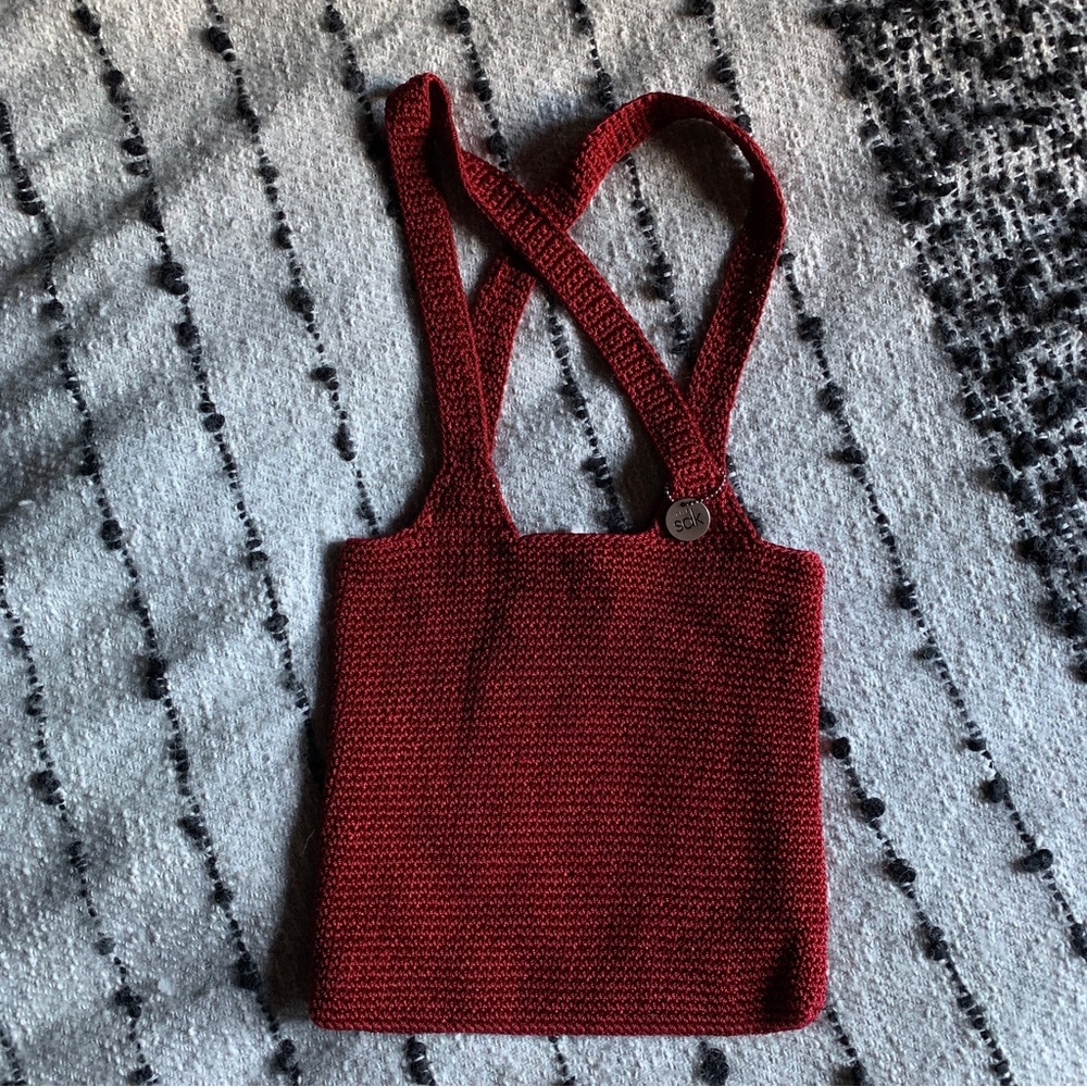 LeSportsac Woven Shoulder Bag - Rich Ruby Red
